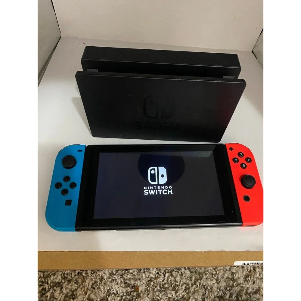 Nintendo Switch 1 neon Red Blue 32GB Handheld Console + Dock Complete In Box